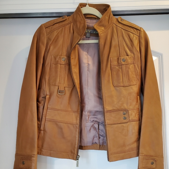 Kenneth Cole Reaction Jackets & Blazers - KENNETH COLE| Womens Leather Moto Jacket| Size small